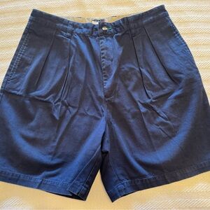 Tommy Hilfiger Dark Blue Pleat Front Shorts